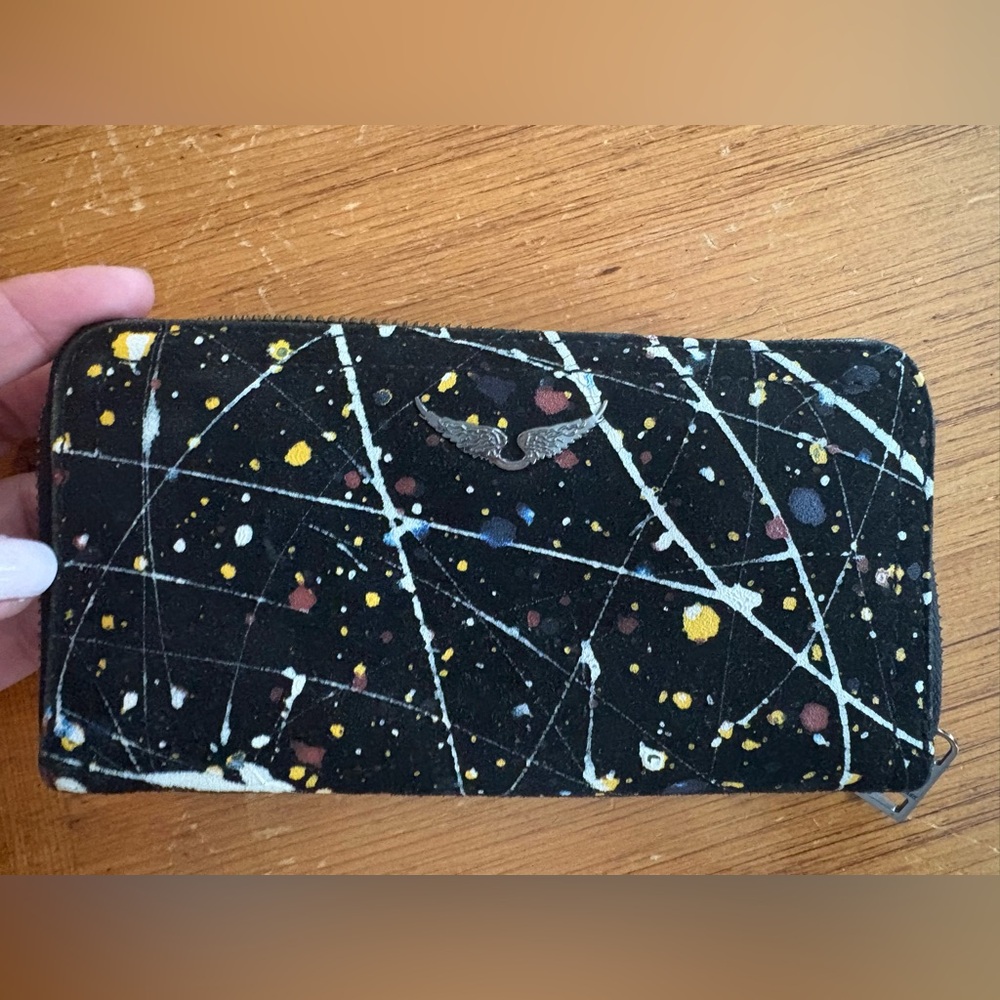 Zadig & Voltaire Black Splatter Wallet